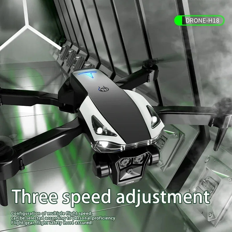 MHD Dual Camera Drone H18 Camera with 8K Professional Folding Drone with 4K Camera Mini RC Helicopter air plane Quadcopters Toys