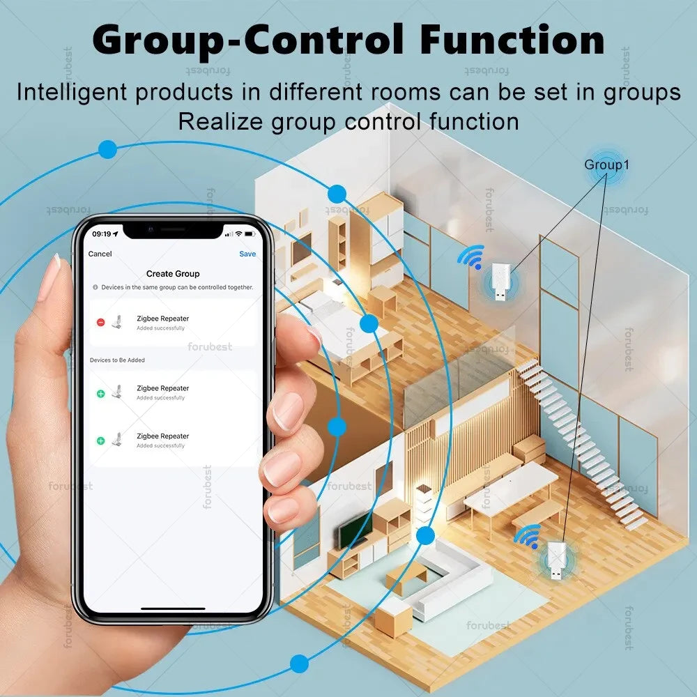 Mini ZigBee 3.0 Signal Repeater USB Signal Amplifier Extender for Tuya Smart Life Gateway Smart Home Devices Automation