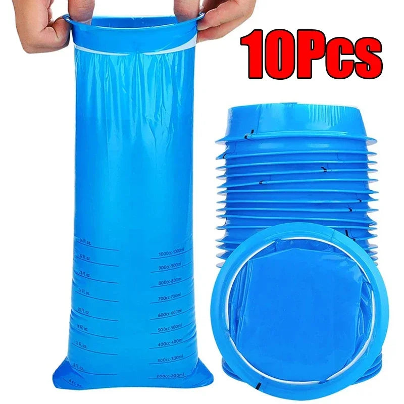1000ML Disposable Vomit Bag Portable Disposable Travel Car Airplane Motion Sickness Nausea Pregnant Emergency Vomit Cleaning Bag