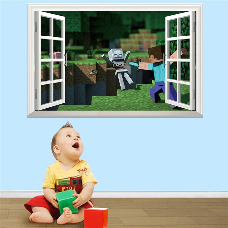 3D Cartoon Games Wall Stickers Gifts for children wall stickers for kids Environmental PVC decoration for wall