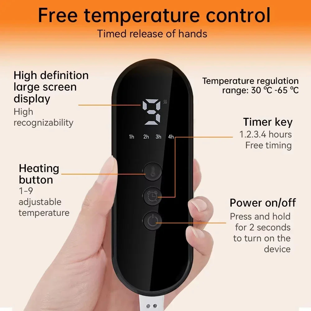 Electric Foot Heater 4 Modes Timing Heating Control Washable Foots Warmer Pad Thermal Foot Care Cushion