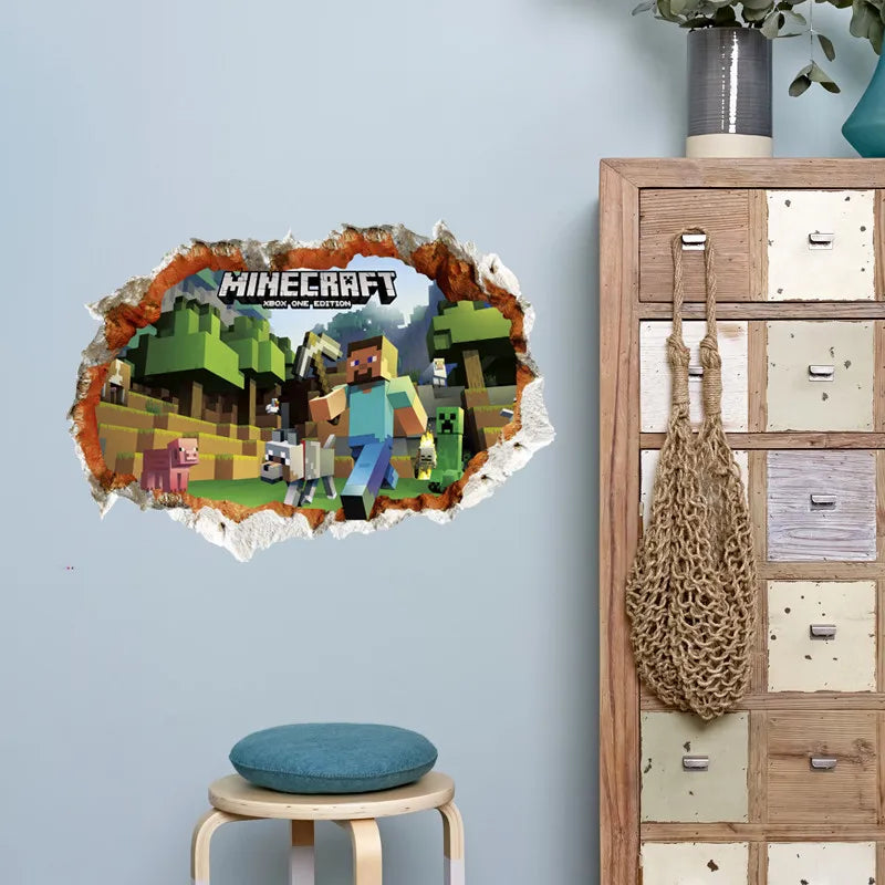 3D Cartoon Games Wall Stickers Gifts for children wall stickers for kids Environmental PVC decoration for wall
