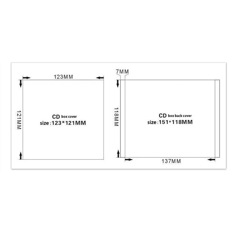 Transparent Bottom CD Box Empty CD Case PP Plastic CD Case CD Case Capacity 1-2 Discs