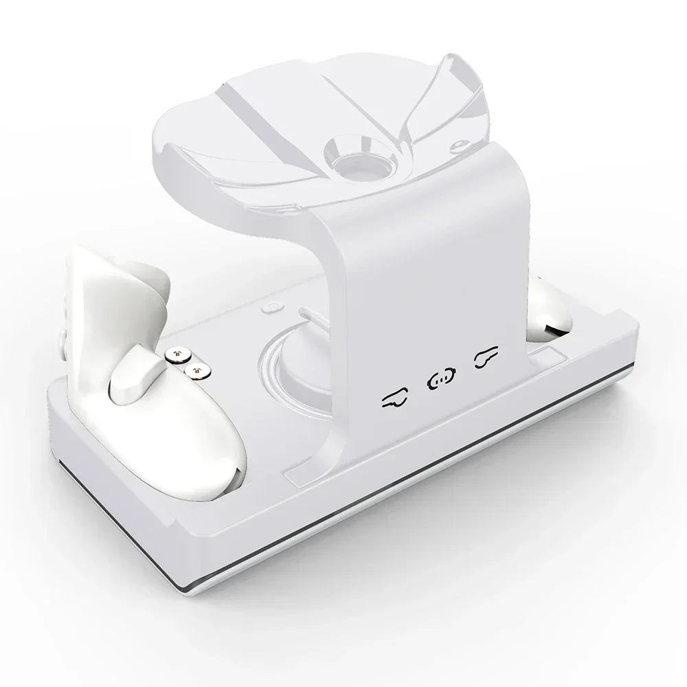 Wireless Charging Dock for Meta Quest 3, Oculus VR Accessories Charger Station Controller Battery Pack, Fit Elite Head Strap