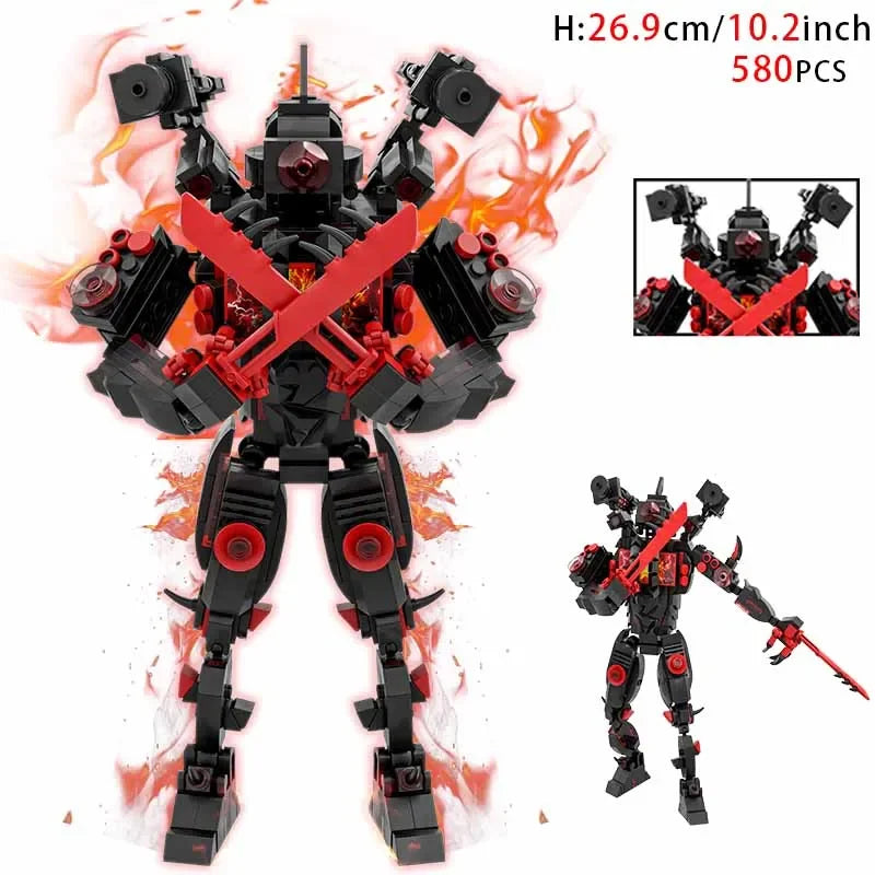 New Skibidi Toilet Weapon Titan TVMan Figure Building Block Toys For Boy Speakerman Bricks DIY Model Toy For Kid Adult Xmas Gift