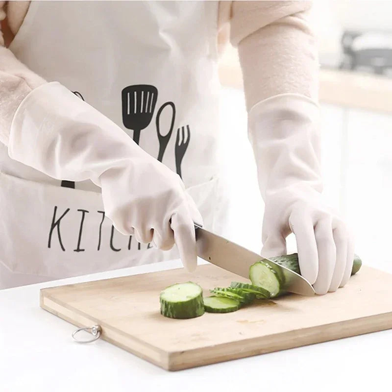 Waterproof Rubber Latex Dish Washing Gloves Kitchen Durable Cleaning Housework Chores Dishwashing Tools
