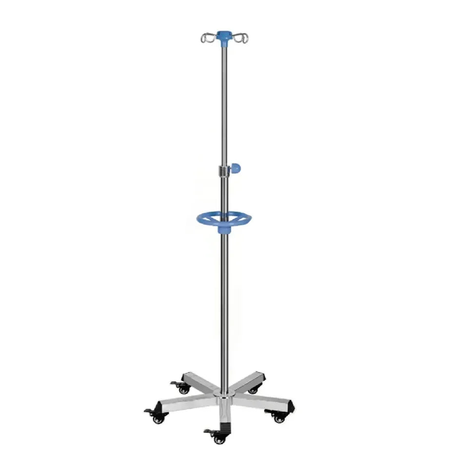 Medical Adjustable Hospital Mobile Stand IV Pole Drip Stand