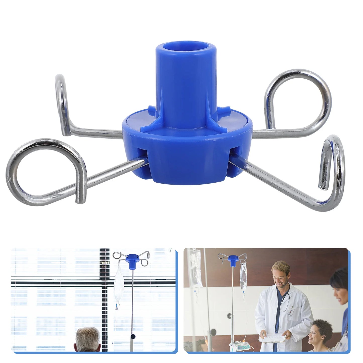 Medical IV Pole Hook Wall Mount Clothes Mounted Holder Stainless Steel Infusion Rack Vertical