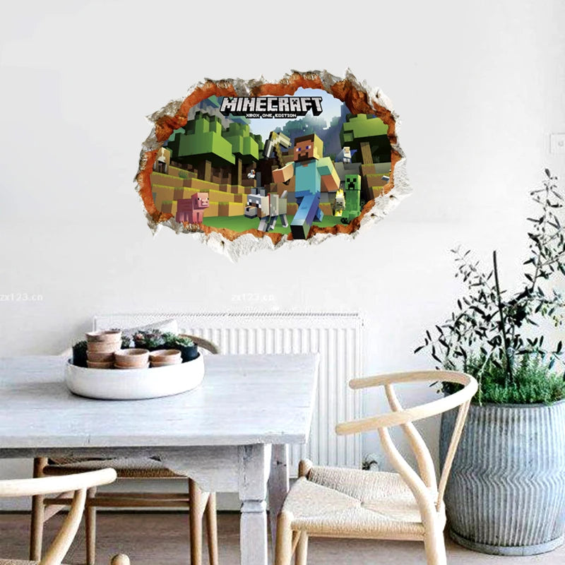 3D Cartoon Games Wall Stickers Gifts for children wall stickers for kids Environmental PVC decoration for wall