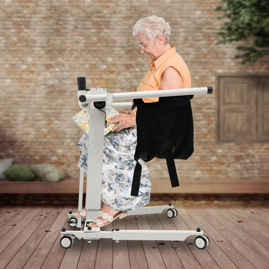 Lift Transfer Chair Car Electric Wheelchair Lift Adjustable Bedside Bathroom Rolling Shower Chairs for Elderly, Patient,Disabled