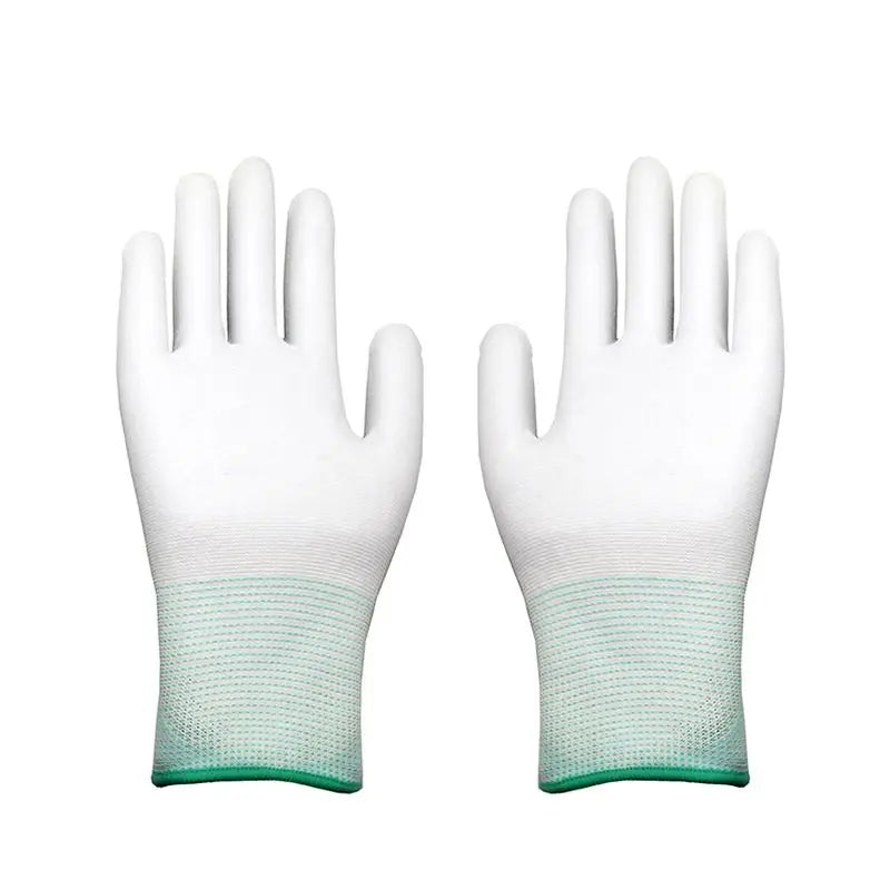 10 pairs Black Pu Gloves Polyester Shell Customized With Pu Coated Palm Safety Work Gloves En388 Pu Coated Gloves