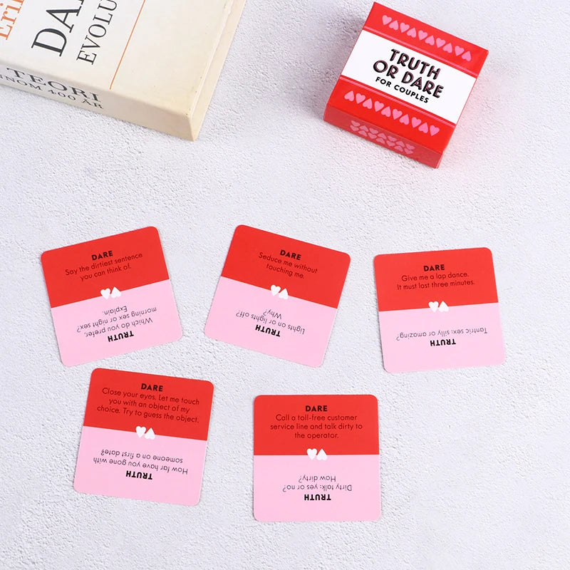 51PCS/Box Mini Small Size Truth Or Dare For Couples Cards Games Couples Lovers Board Game Supply English Version