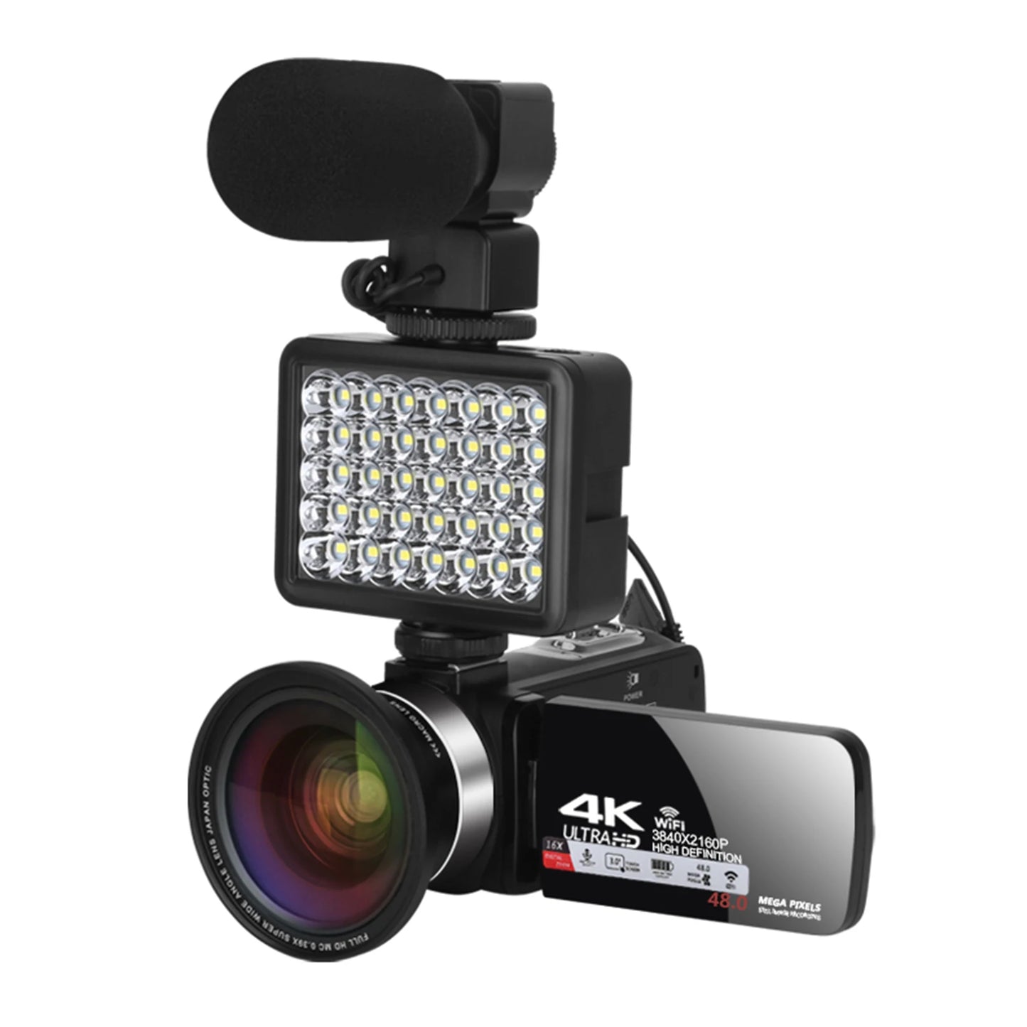 4k Digital Cameras Professional Camcorder for Vlog Video Camera WiFi 48MP Youtube Camera 18X Digital Zoom Camera Digital Webcam