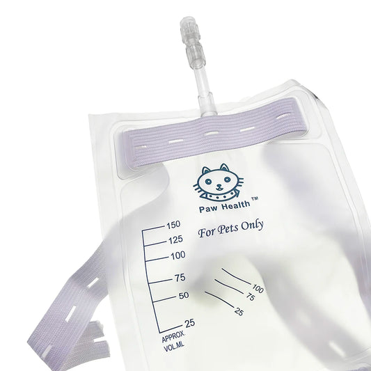 New Pet Dog Cat Urine Bag Collect 150ml 300ml Drainage Luer Lock Hanging Straps Disposable Attach To Cathter Clinic Supplies