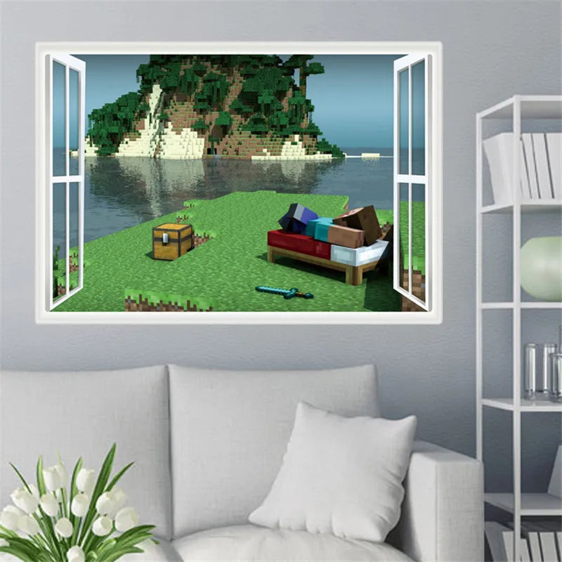 3D Cartoon Games Wall Stickers Gifts for children wall stickers for kids Environmental PVC decoration for wall