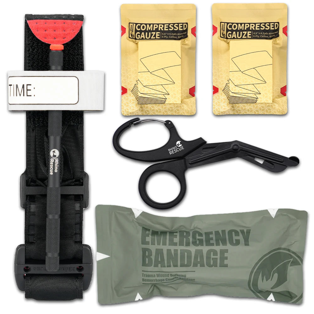 Trauma Kit, Emergency Bandage, Medical Tourniquet, First Aid Tactical Survival Gear, RHINO RESCUE