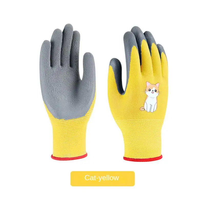 Children's Durable Gloves Labor Protection Waterproof Protective Gloves Non-Slip Children Safety Yard Work Gloves Latex Gloves