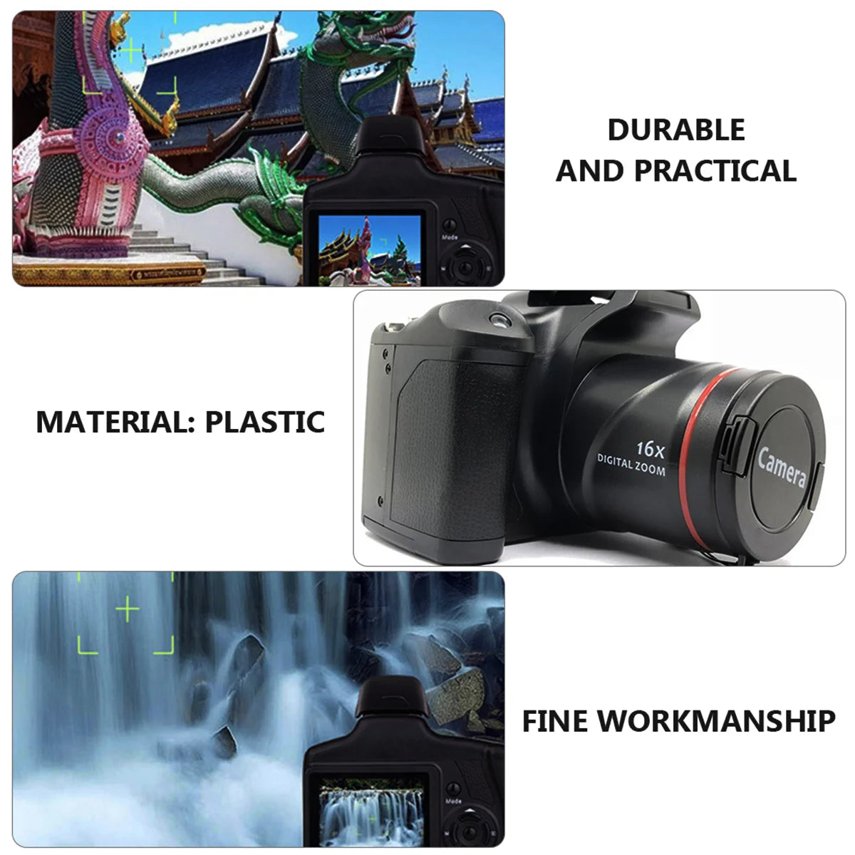 Camera Digital Video Photography Camcorder Cameras Zoom 16X 4K Mirrorless Rechargeable Telephoto Polrod Polorod Cemmo Point