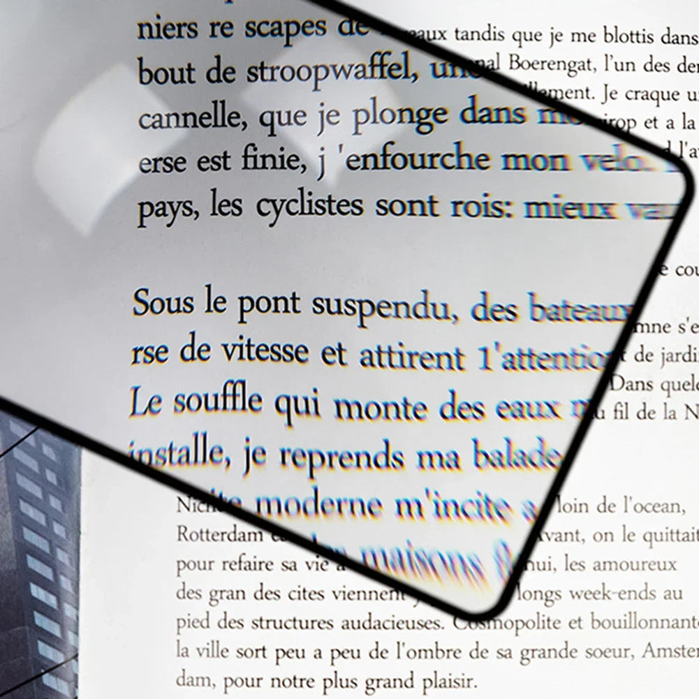 5-20PCS PVC Ultra Thin Magnifying Glass Book Page 3X Magnifier Sheet Reading Magnifying Lens Large Sheet Magnification Loupe