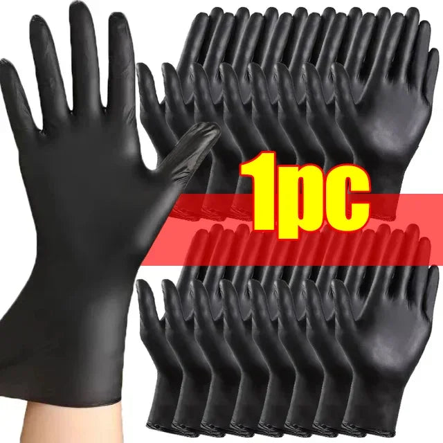 Black Nitrile PVC Gloves Strong Gloves Disposable for Housework Dish Washing Car Industry Gardening Pet Care Baking Cooking Tool