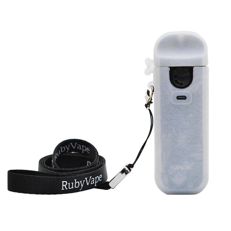 Soft Silicone Case For Smok Nord 4 Nord4 Protective Cover Shield Wrap Sleeve Skin with Lanyard Collapsible Anti Scratch Red Blue