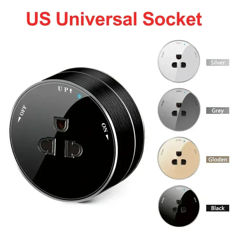 Power Movable Power Track Socket Appliances Popular US/UK/EU/FR Universal Outlets Wall Electrical Plug Adapter with USB/LED