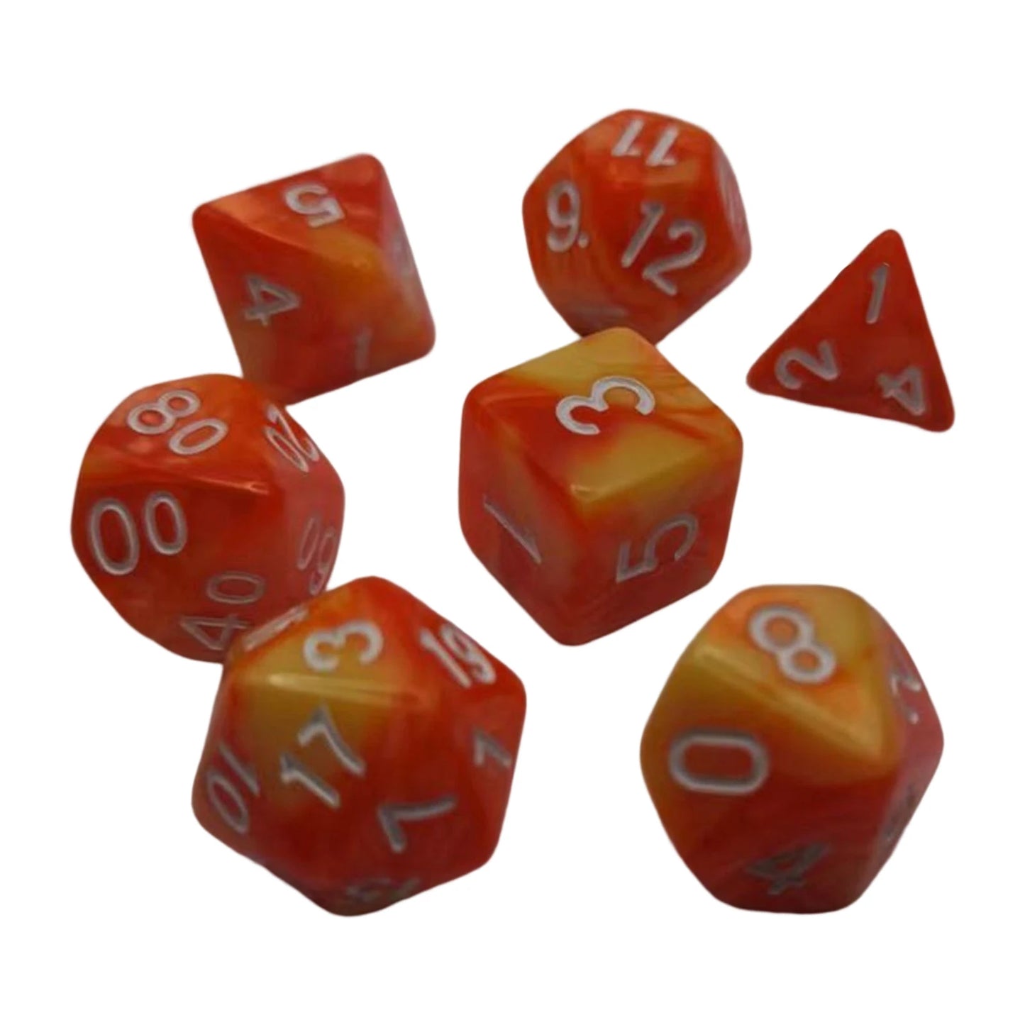 7/10Pcs Double-Colors Polyhedral Dices with Pouch Set D4, D6, D8, D12,D20, D10 for Board Game Role Playing Game Party