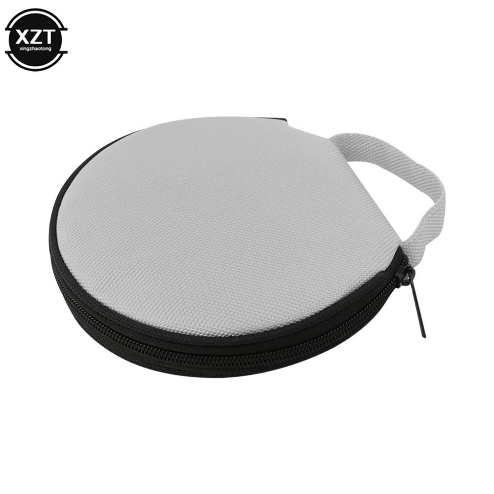 Portable CD DVD Case Storage Disc 20 Capacity Dual-use Oxford Cloth Storage Bag Round Holder with Zipper for Home Car CD Box Bag