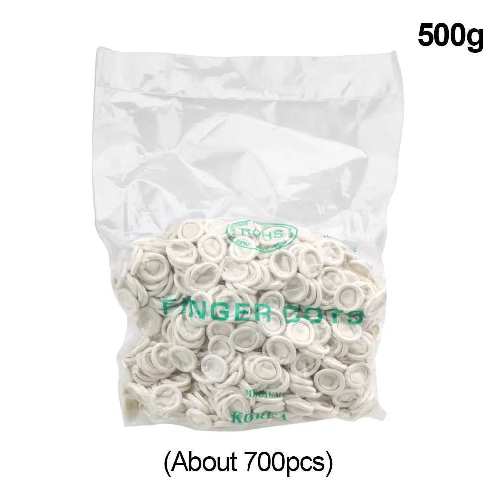 Non-toxic White Protective Rubber Gloves Nature Latex about 260/700 Piece Disposable Fingertip Gloves Finger Cots