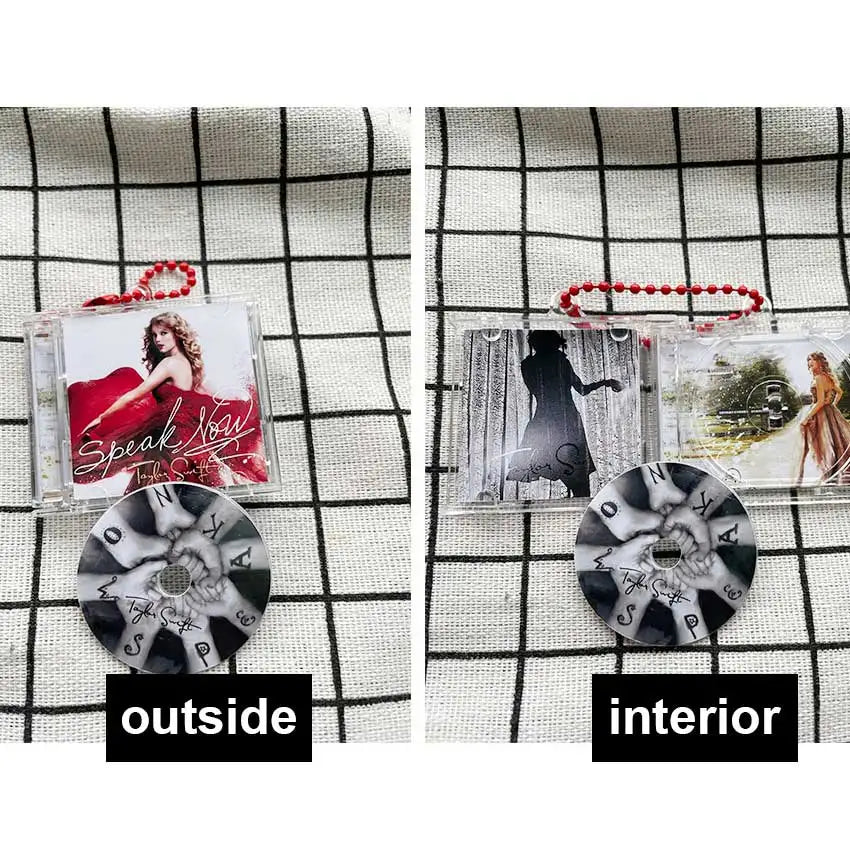 1pcs Custom mini CD case NFC Play songs DIY Artist Singer Music CD Smart Keychain Backpack decorative hangings
