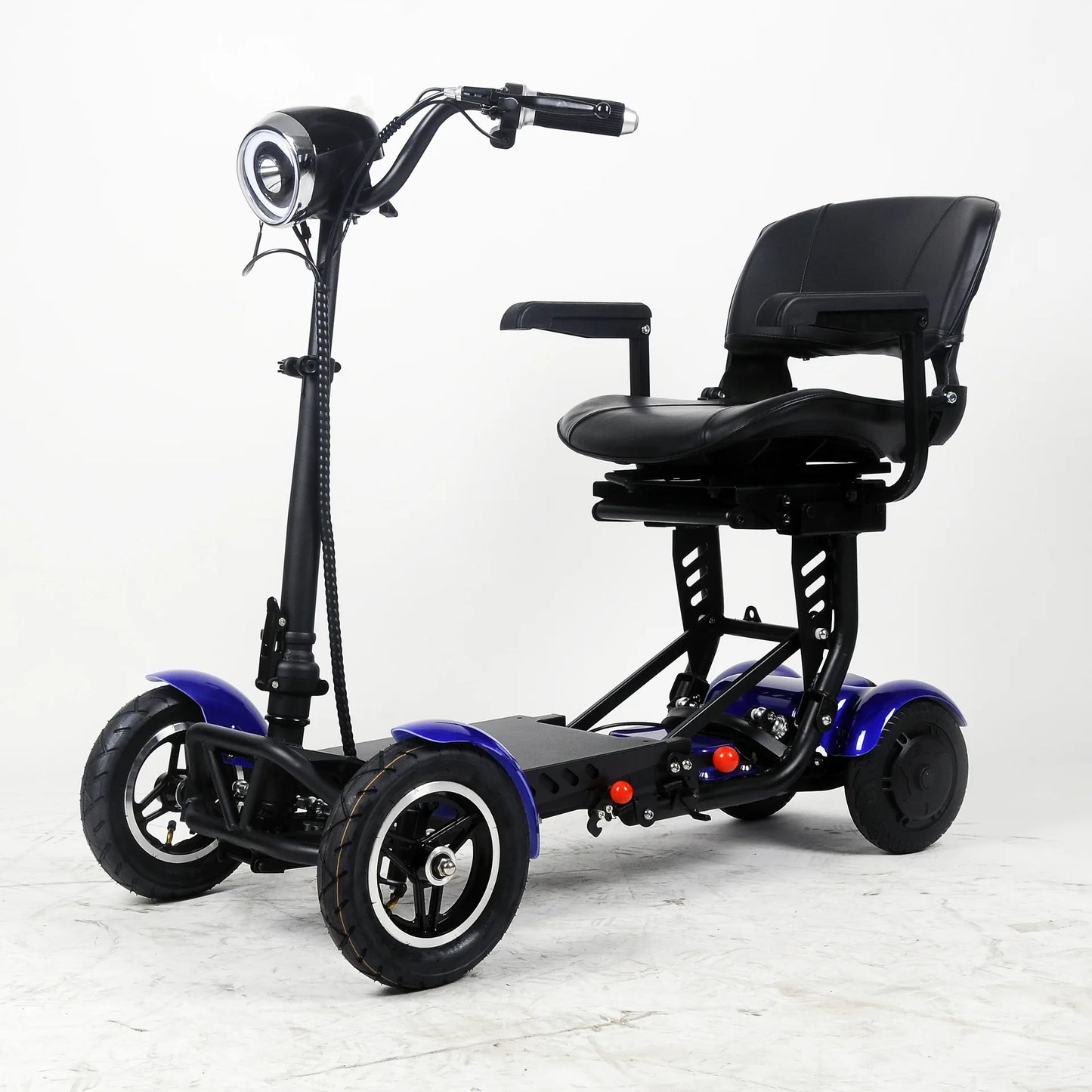 New Style Travel Wheelchair Dual Motor Adult Folding Mobility 4 Wheels Electric Scooters Bike with Seat