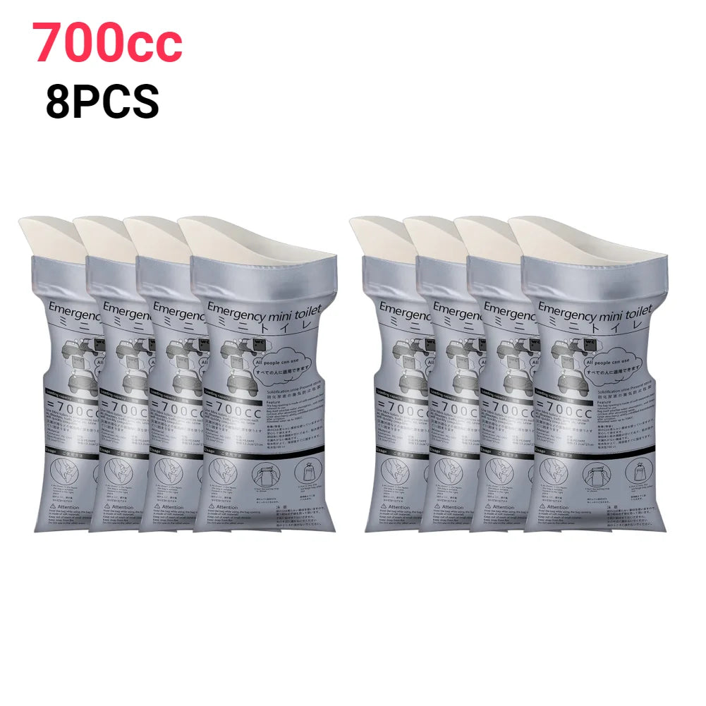 Outdoor Emergency Urinate Bags 700ml Disposable Travel Mini Mobile Toilet Portable Urine Bag Unisex Pee Bag for Female Baby Male