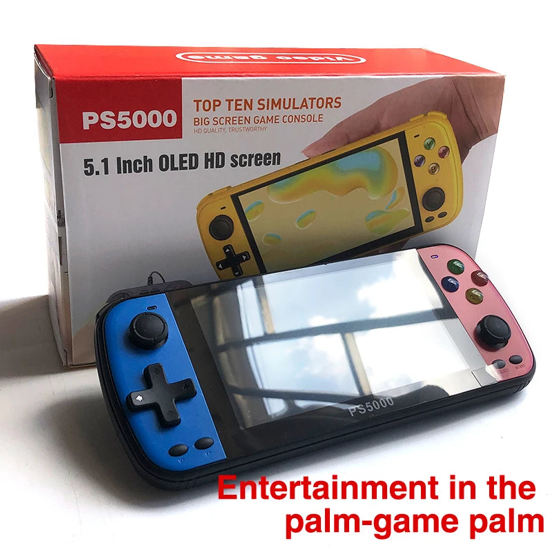 PS5000 Portable Handheld Game Console for PS1/MAME/MD/NES/SNES Video Gaming Modern Portable 5 inch 3000+ gaming console