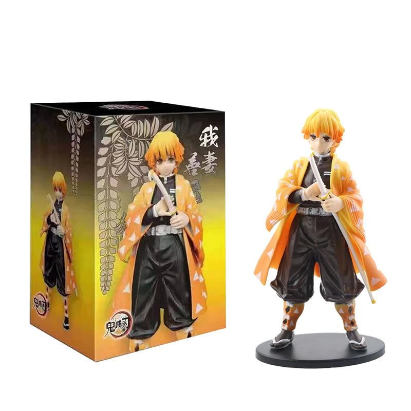 Demon Slayer Action Figure Anime Same Style Doll Toy Kamado Tanjiro Nezuko Zenitsu Collection Model PVC Material Birthday Gifts