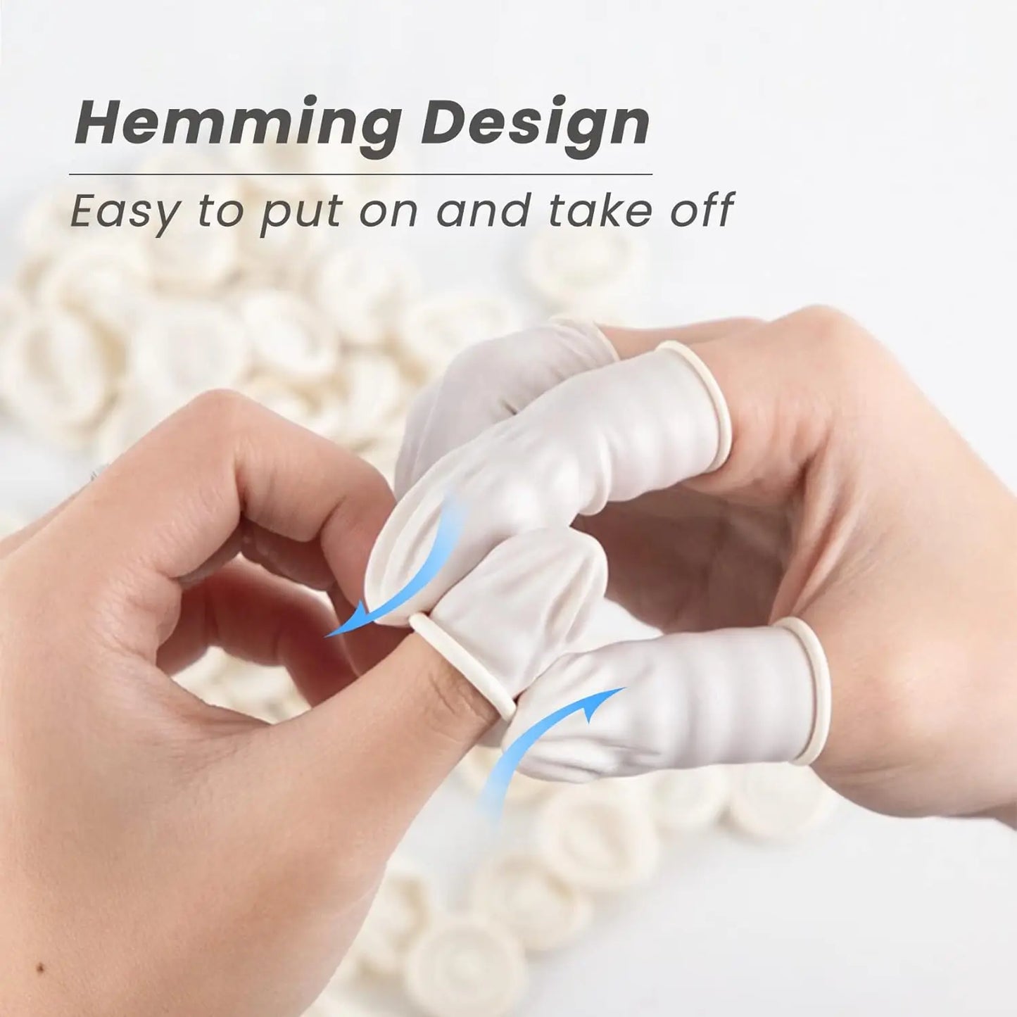 100Pcs Disposable Finger Cover Non-slip Latex Medium Fingertips Protector Gloves Non-toxic Anti-static Tool for Workplace Safety