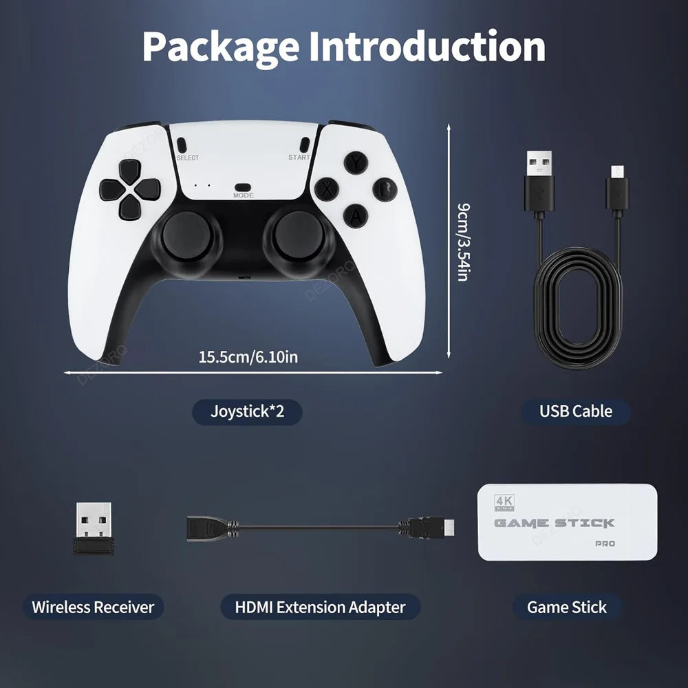 M15 Game Stick 4K Video Juegos TV Game Console Wireless Gamepads Video Game 128G 40000 Retro Game HD Output Two-player for PS1