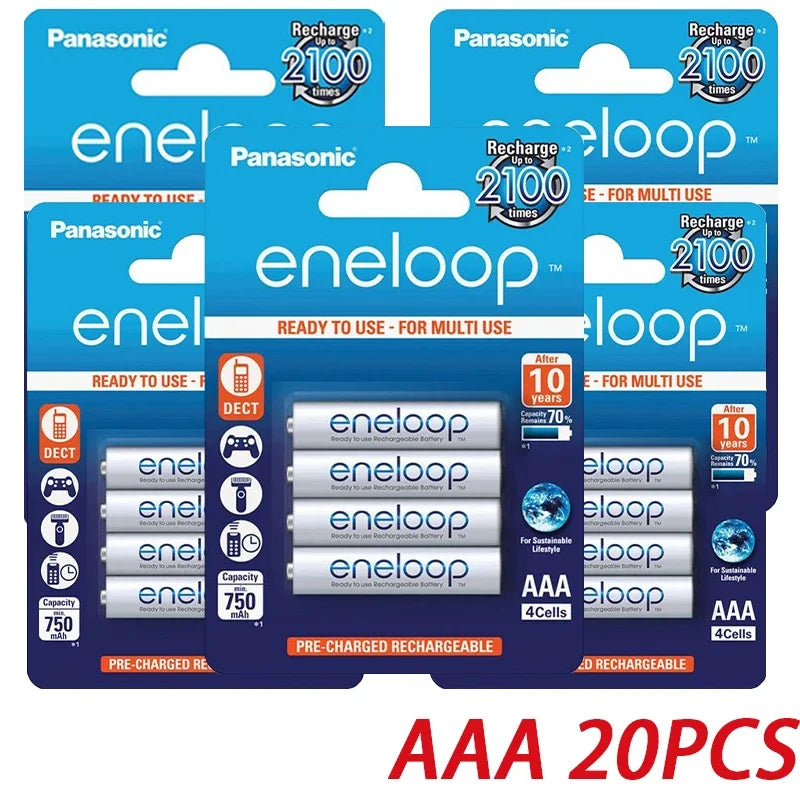 Panasonic Eneloop original AA AAA rechargeable battery 1.2v 1900mAh 800mAh pre-charged nimh suitable for flashlight camera toys