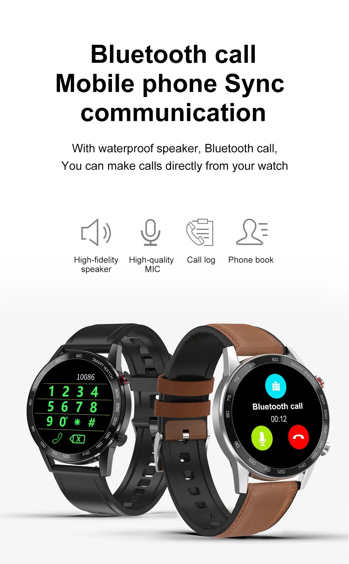 Zordai DT95 Smart Watch Men 1.3"HD Full Touch Heart Rate GPS Sport Fitness Watch Waterproof IP68 For Xiaomi Huawei Watch GT3 Pro