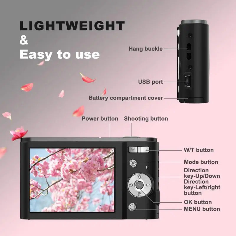 44Million Pixel Hd Digital Camera 2.8 Inch Lcd Screen 16X Digital Zoom Periscope Lens Support Video Auto Focus Camera For Gift