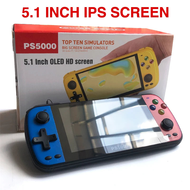 PS5000 Portable Handheld Game Console for PS1/MAME/MD/NES/SNES Video Gaming Modern Portable 5 inch 3000+ gaming console