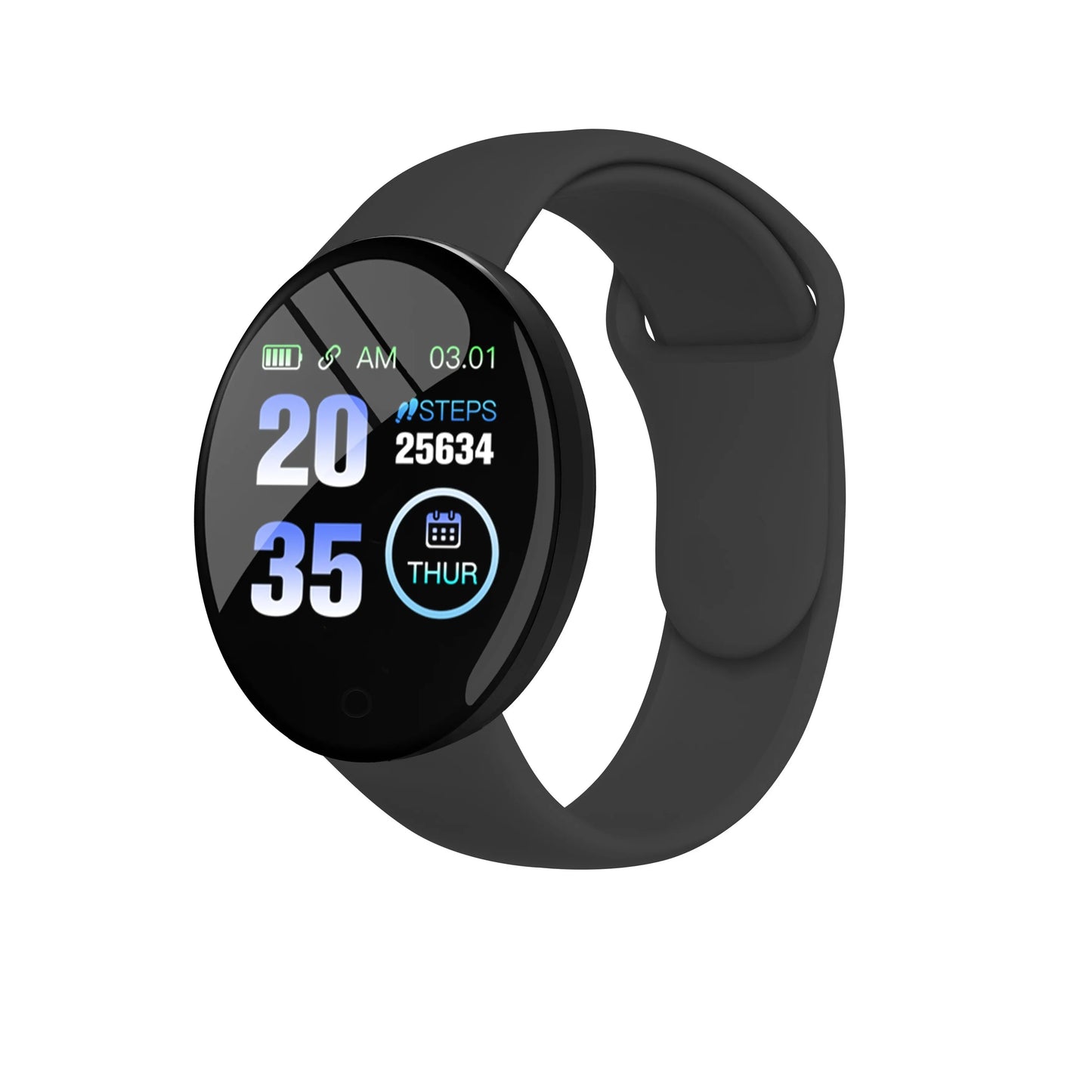 New D18 Smart Watch Heart Rate Monitor Men's Women's Smartwatch Round Fitness Digital Watches for Men Women Band Bracelet PK B41