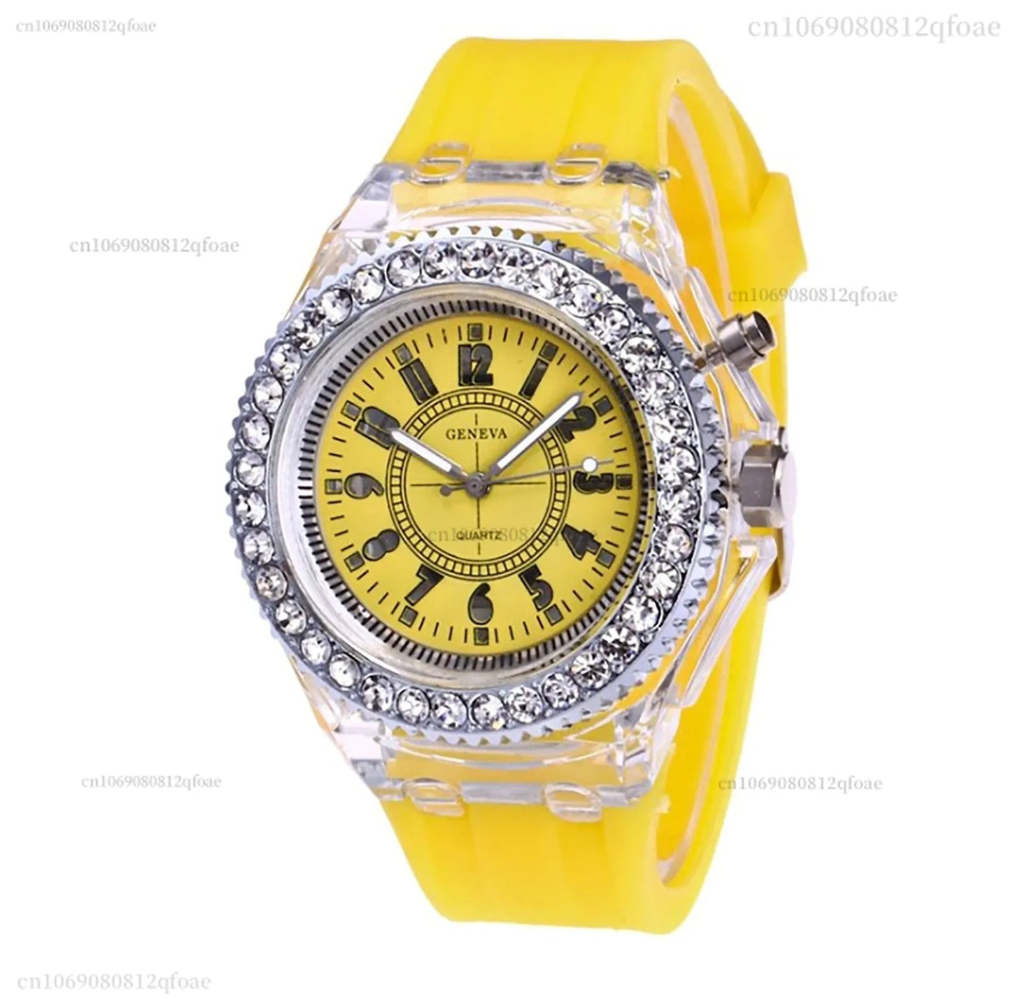 Led Flash Luminous Watch Personality trends students lovers jellies woman men's watches 7 color light WristWatch