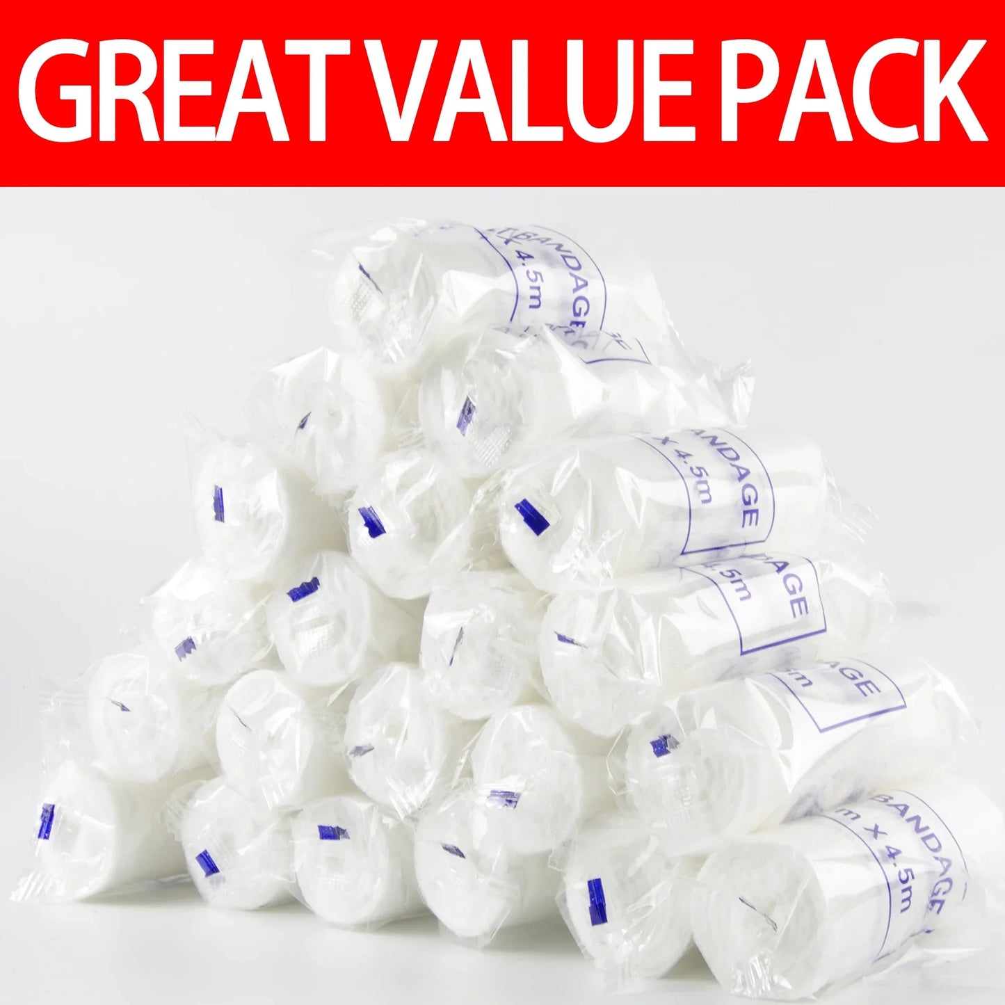 12-24pcs/lot 7.5cmX4.5m Cotton PBT Elastic Bandage Medical Supply Conforming First Aid Gauze For Wound Dressing Emergency Care