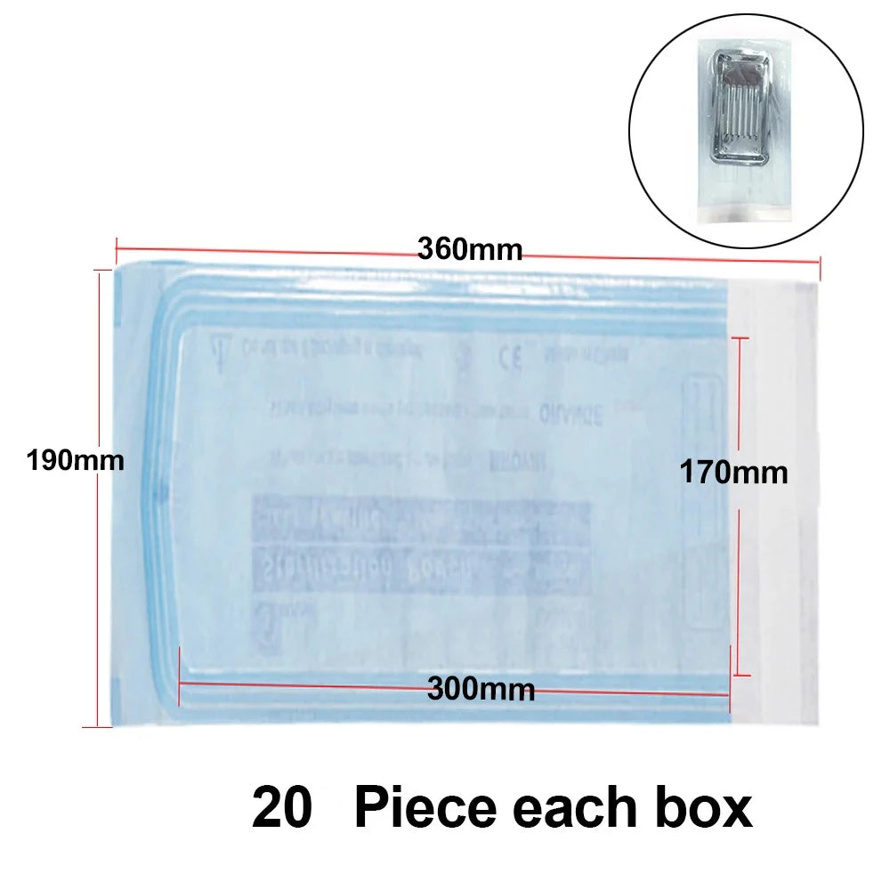 20PCS Self-sealing Sterilization Pouches Bags Medical-grade Bag Disposable Dental Tattoo Accessories Tool Storage Bag