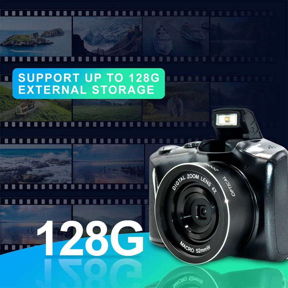 48 Million Pixel Digitial Camera 2.7K HD Mirrorless Digital Camera WIFI Camera for Kids Girls Gift Max 128g