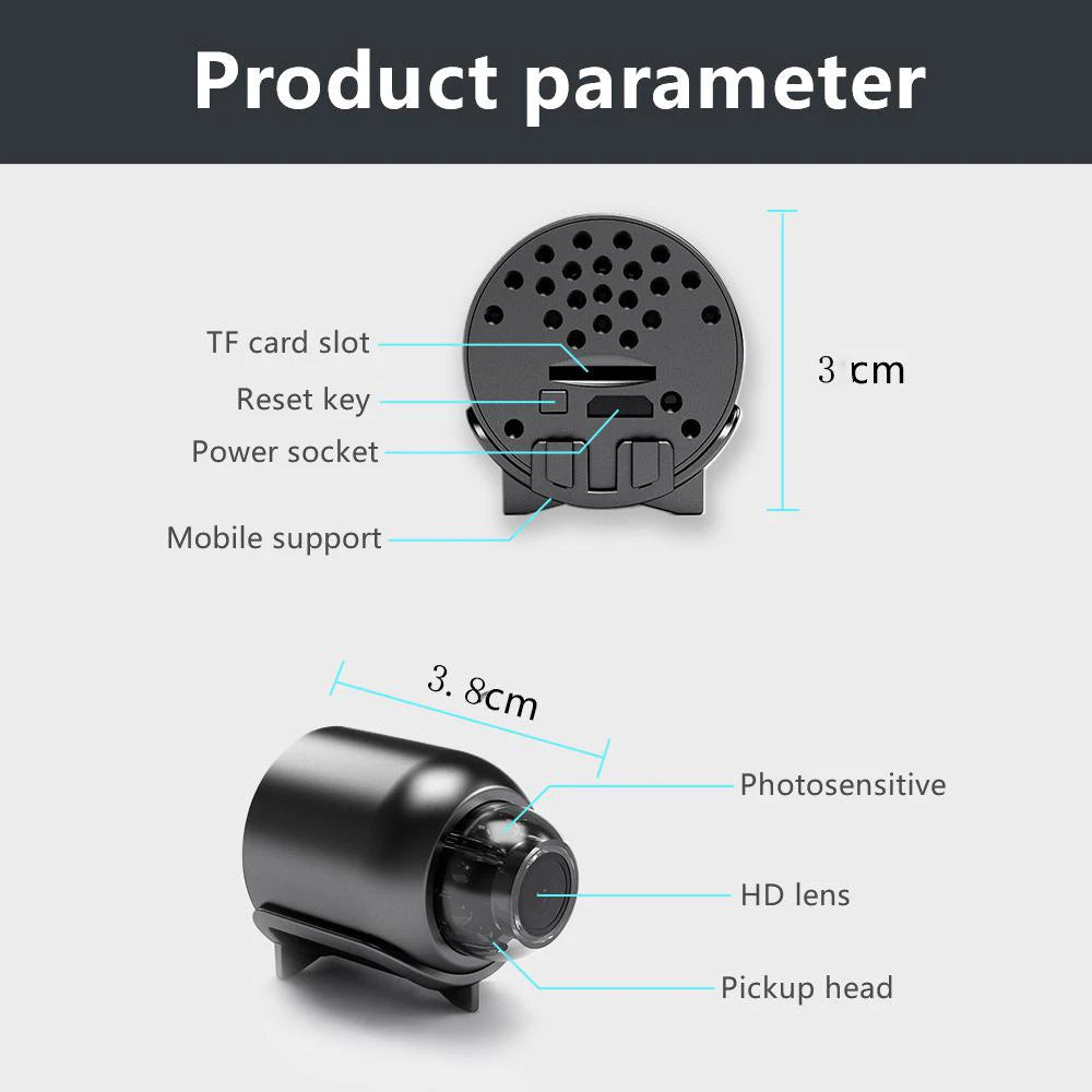 HD 1080P Mini WiFi Camera Night Vision Motion Detection Video Camera Home Security Camcorder Surveillance Baby Monitor IP Cam