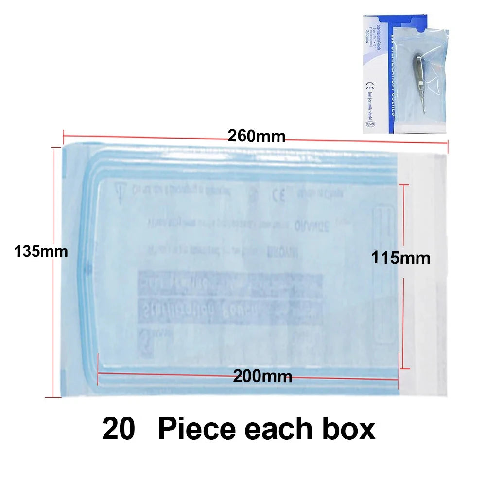 20PCS Self-sealing Sterilization Pouches Bags Medical-grade Bag Disposable Dental Tattoo Accessories Tool Storage Bag