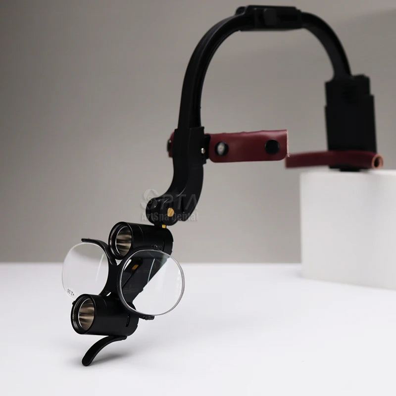 Binocular Metal Case 2.5X 3.5X Surgical Loupe Magnification With 1 Battery Surgery LED Light With Headlight Dentist Medical Lamp