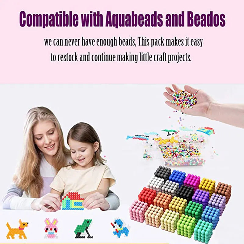 500Pcs 36Colors 5mm Water Beads Spray Magic beads Educational 3D beads Puzzles Accessories for Children Toys