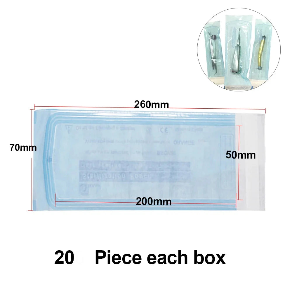 20PCS Self-sealing Sterilization Pouches Bags Medical-grade Bag Disposable Dental Tattoo Accessories Tool Storage Bag